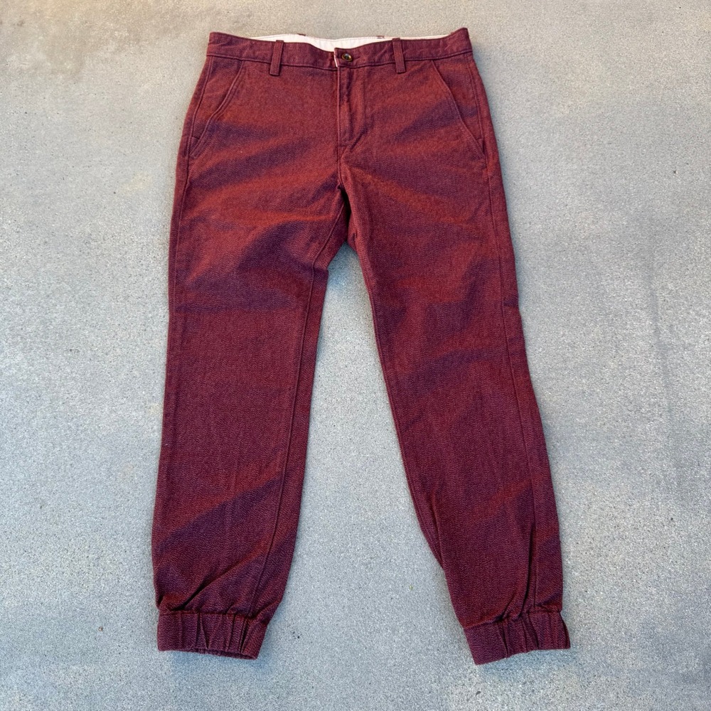 Levi's Men Maroon 100% Cotton Jogger Pants Tapered Chinos 30x30